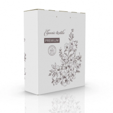 Подарункова коробка для рушників 2-ка Premium з віконцем 280х100х345 мм